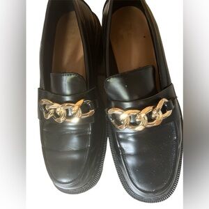 HM black Loafers, lug sole ,Sz40